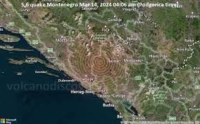 "Double Quake Shakes Montenegro: Magnitude 5.4 and 5.6 Earthquakes Hit Near Plužine and Nikšić"